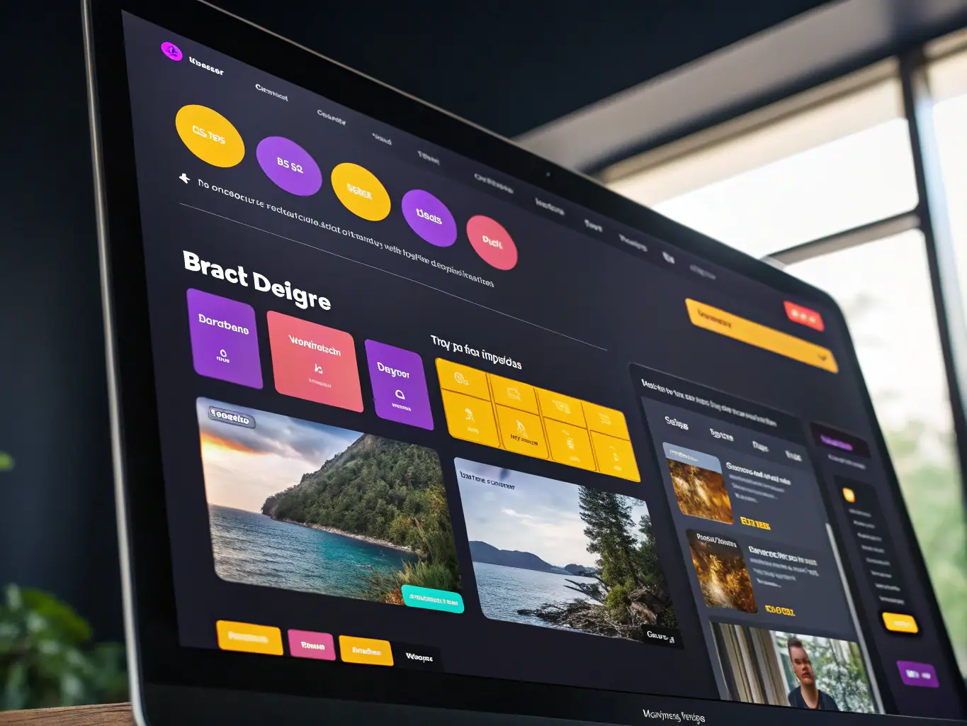 A screenshot of Aduma AI Builder's drag-and-drop interface, showcasing its ease of use and intuitive design. The interface includes various website elements like text boxes, images, and buttons that can be easily moved and customized.